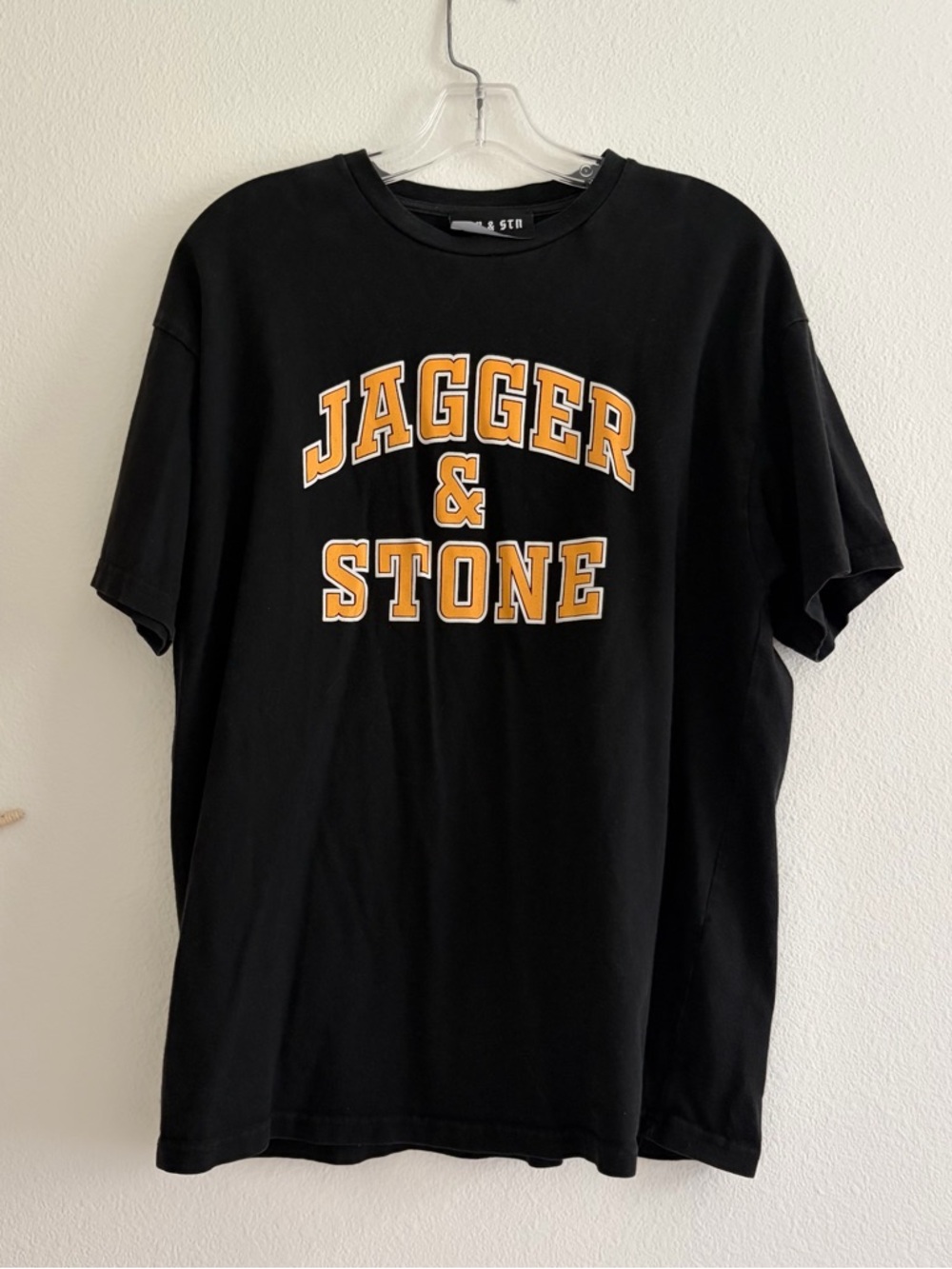 Jagger & Stone Women's Black Short Sleeve Tee with Gold Logo